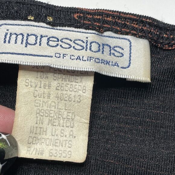 Vintage 90's Abstract Blouse Metallic Paint Sz S Art to Wear Grunge Boho Retro - Picture 6 of 12